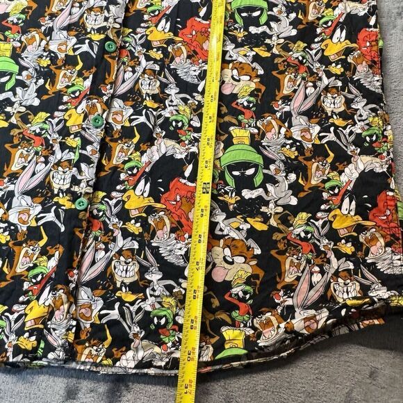 Warner Bros Sz XL Looney Tunes Cotton Button Shirt All Over Print Short Sleeve - Picture 12 of 14